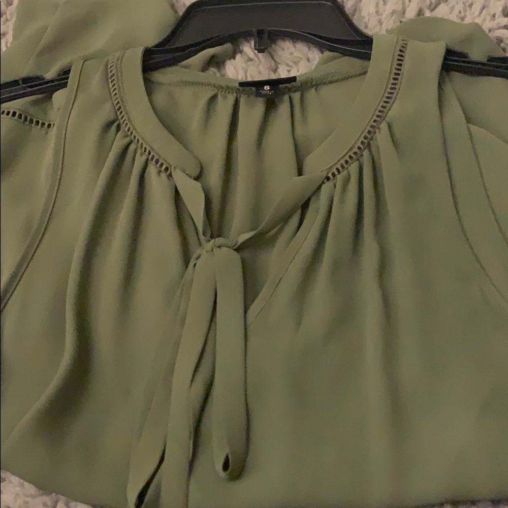 Light green work blouse